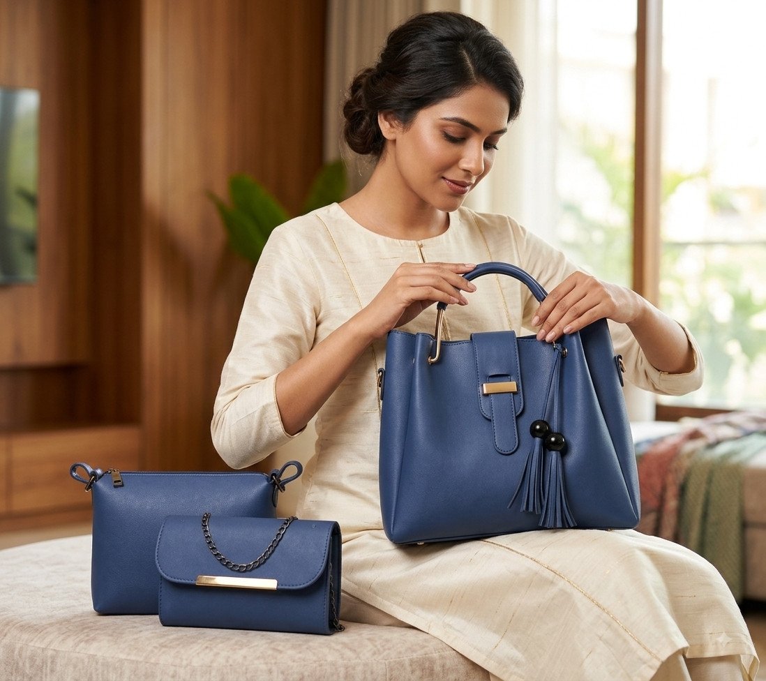 Premium 3-Piece Women's Handbag Set – Tote Bag, Crossbody Bag & Clutch