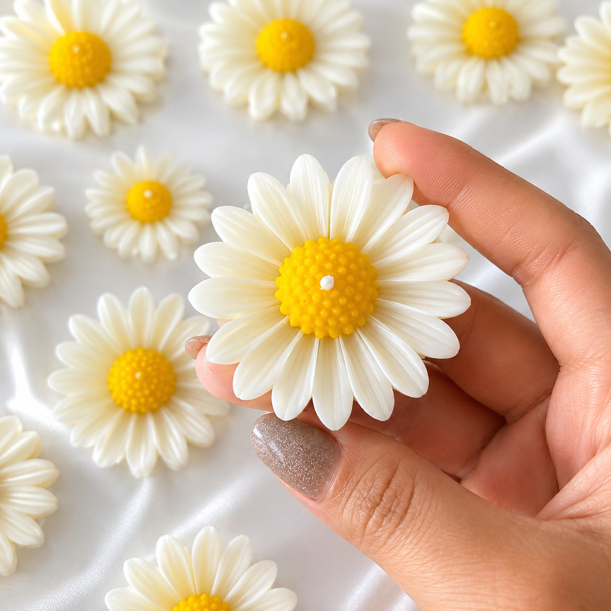 Handcrafted Daisy Flower Floating Decorative Candle | Floral Wax Candle for Home Décor & Gift