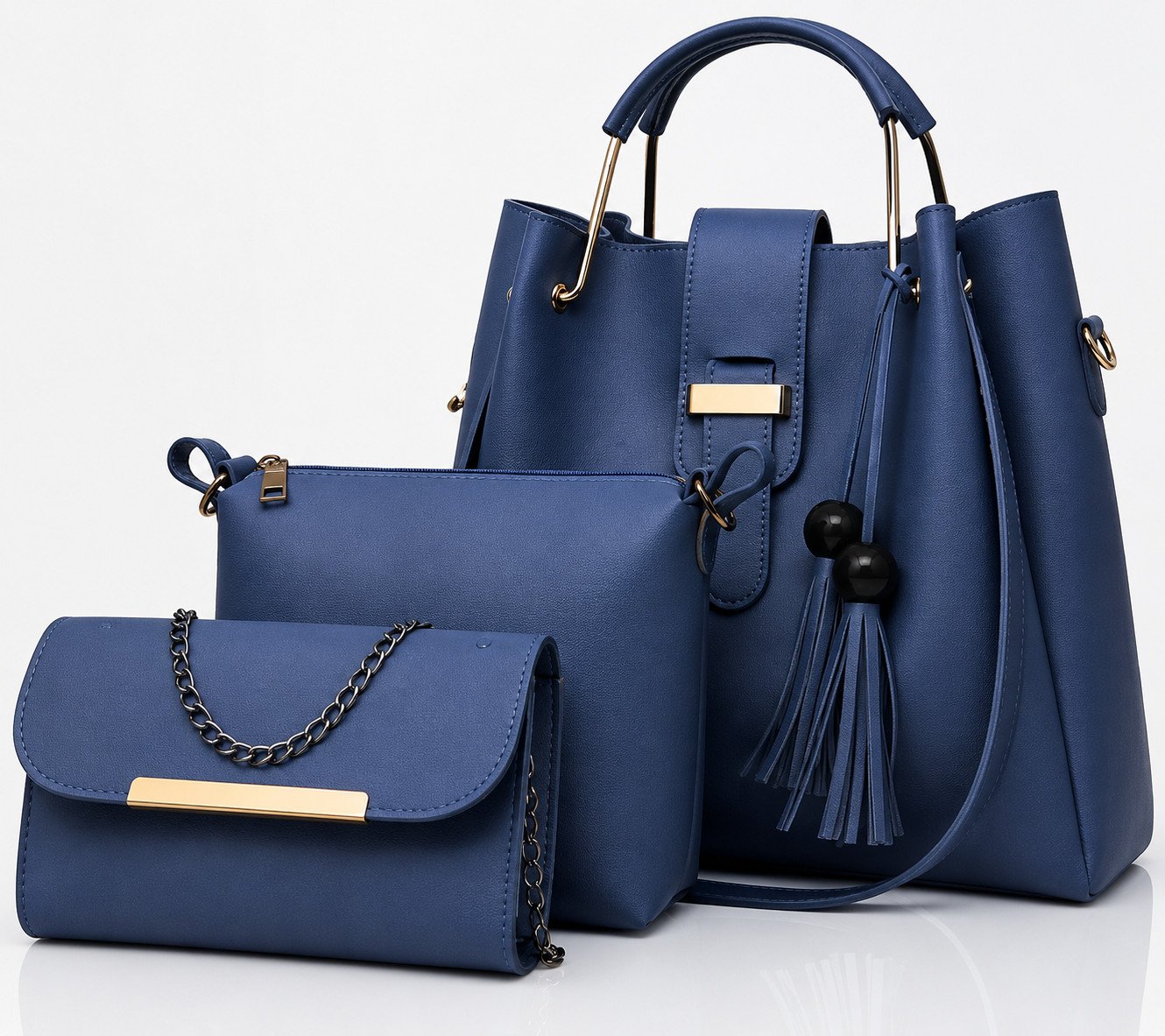 Premium 3-Piece Women's Handbag Set – Tote Bag, Crossbody Bag & Clutch