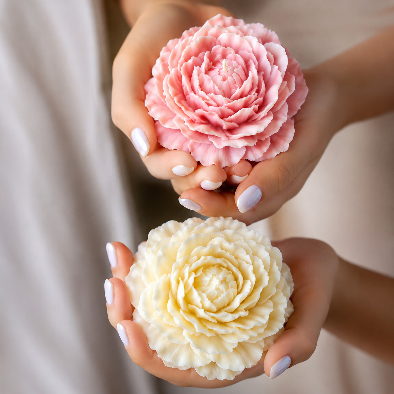 Handcrafted Rose Flower Scented Decorative Candle | Luxury Floral Wax Candle for Home Decor & Gift