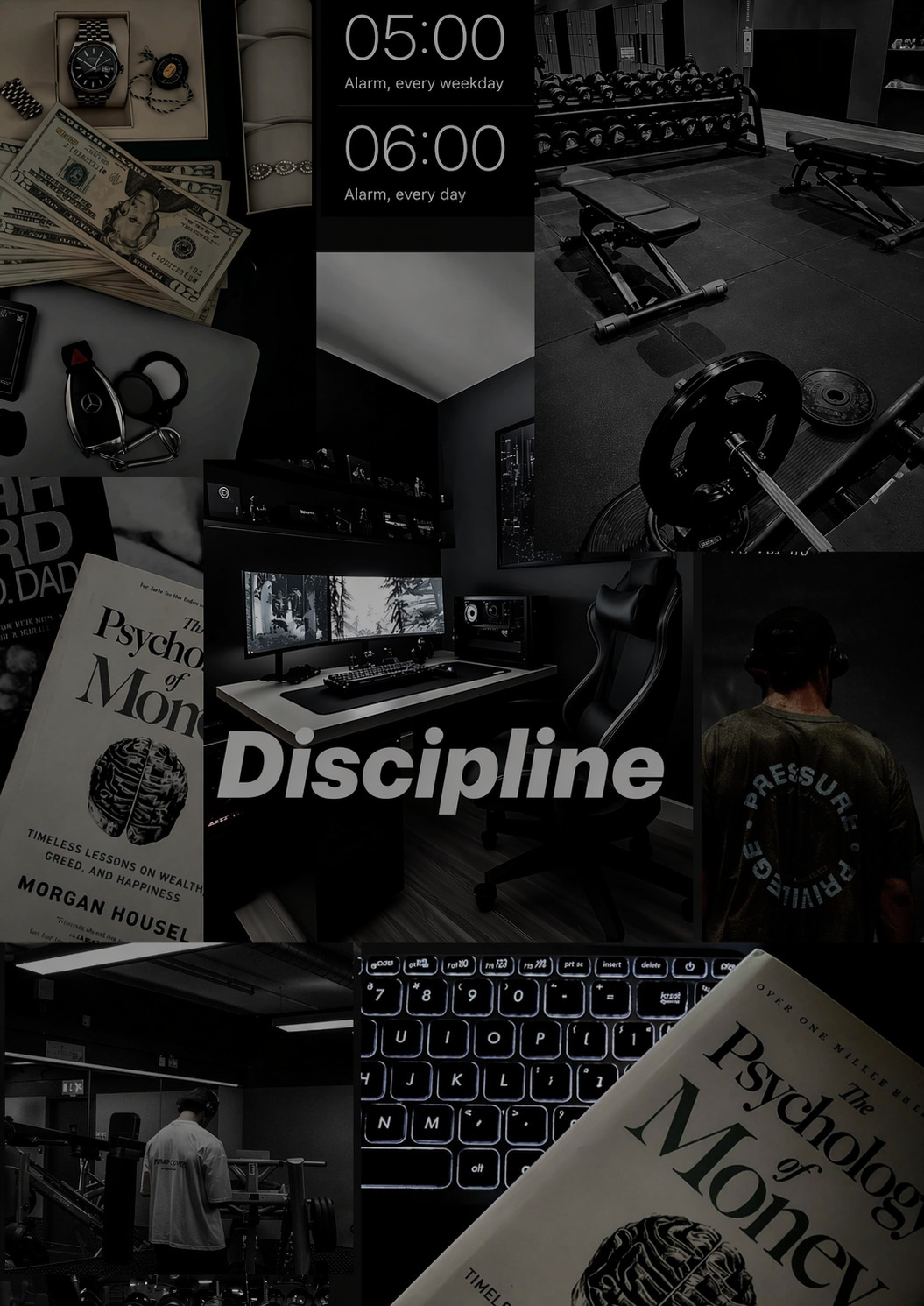Discipline Motivation Wall Frame Poster A4 Size | Success Mindset Room Decor Frame