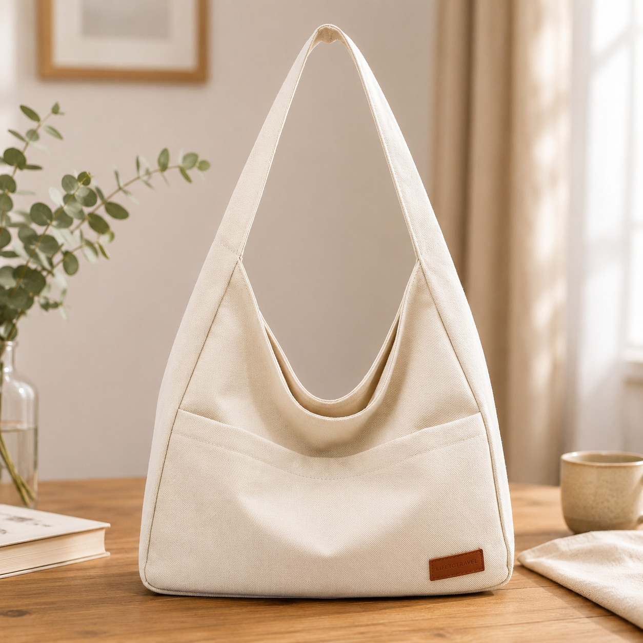 Premium Canvas Crossbody Sling Bag for Women | Adjustable Shoulder Messenger Bag with Zipper