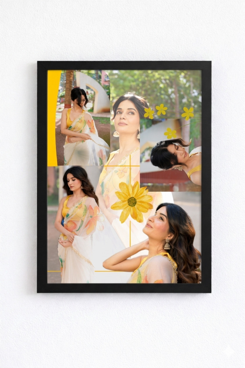 Personalized Photo Collage Wall Frame A4 Size | Custom HD Photo Frame for Home Decor & Gifts